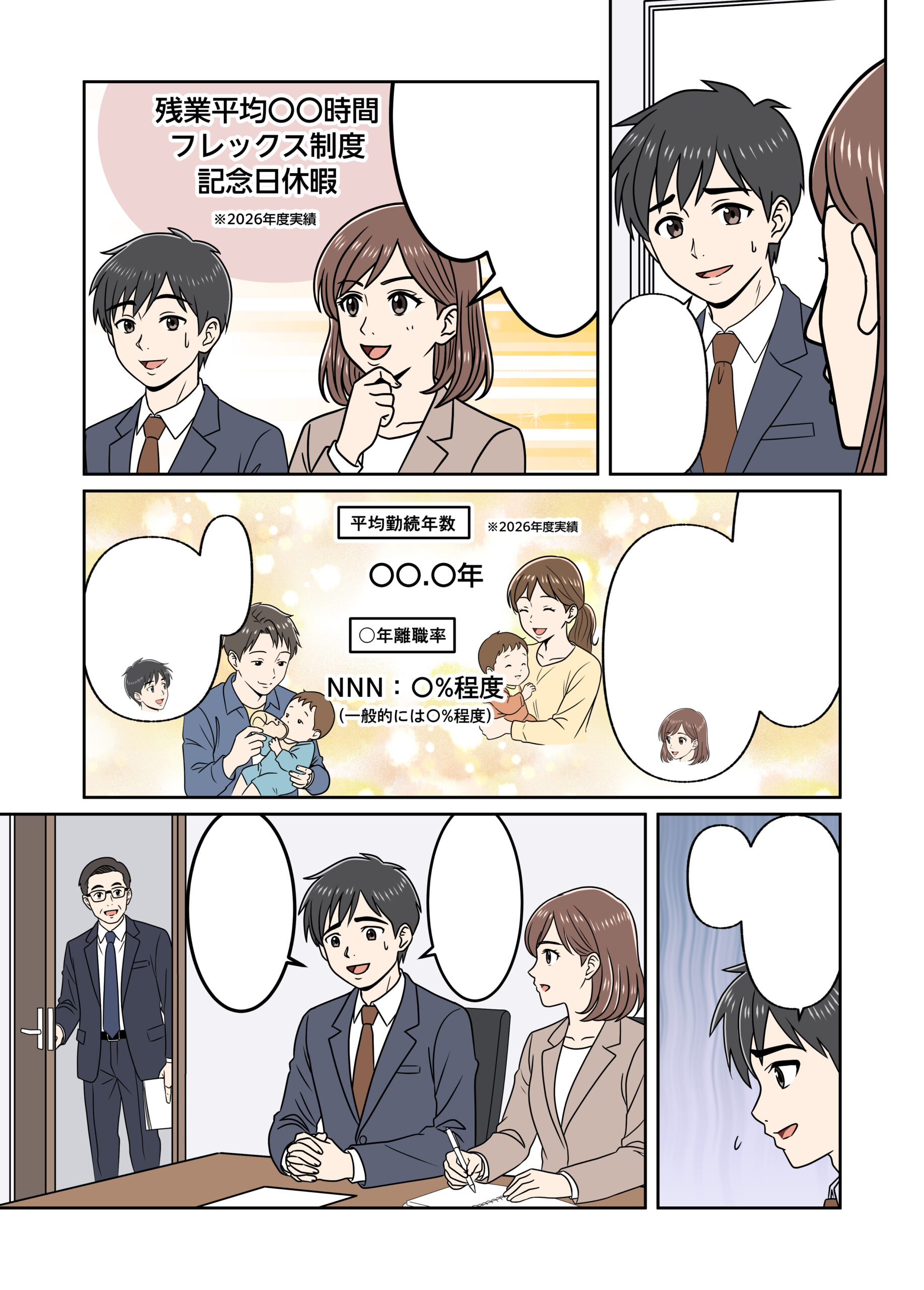 営業職の魅力を伝える採用マンガ 制作イメージ