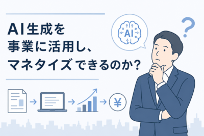 AI生成を事業に活用し、マネタイズできるのか？