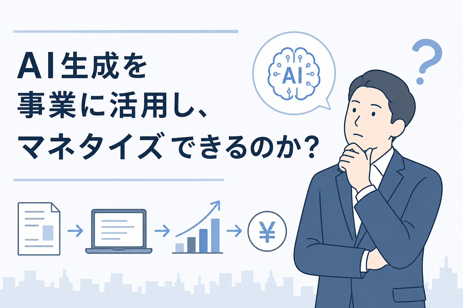 AI生成を事業に活用し、マネタイズできるのか？