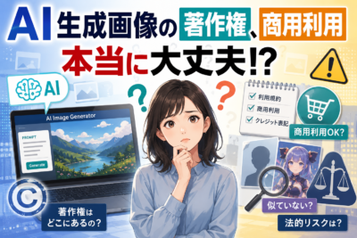 AI生成画像の著作権、商用利用、本当に大丈夫!?