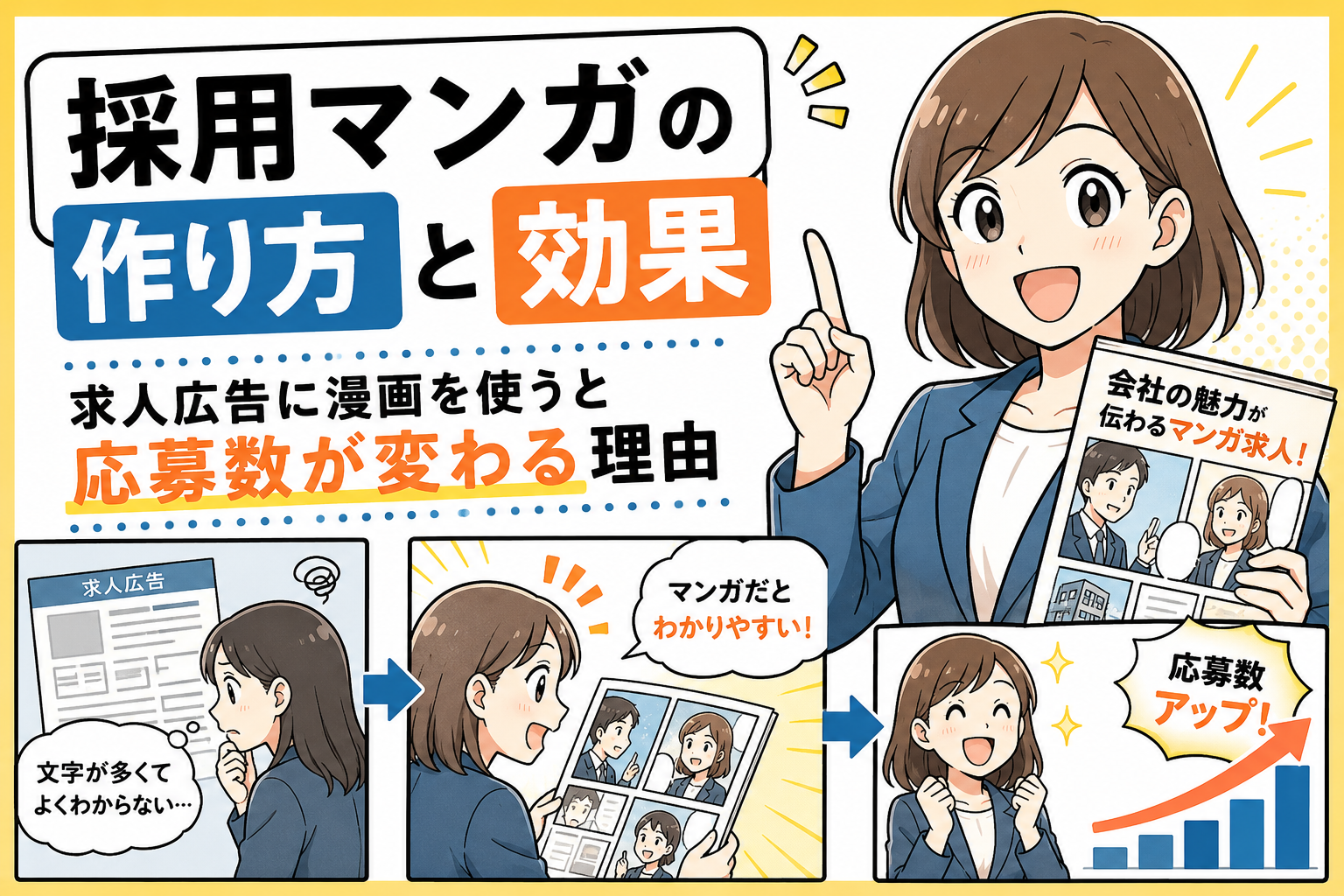 採用マンガの作り方と効果｜求人広告に漫画を使うと応募数が変わる理由