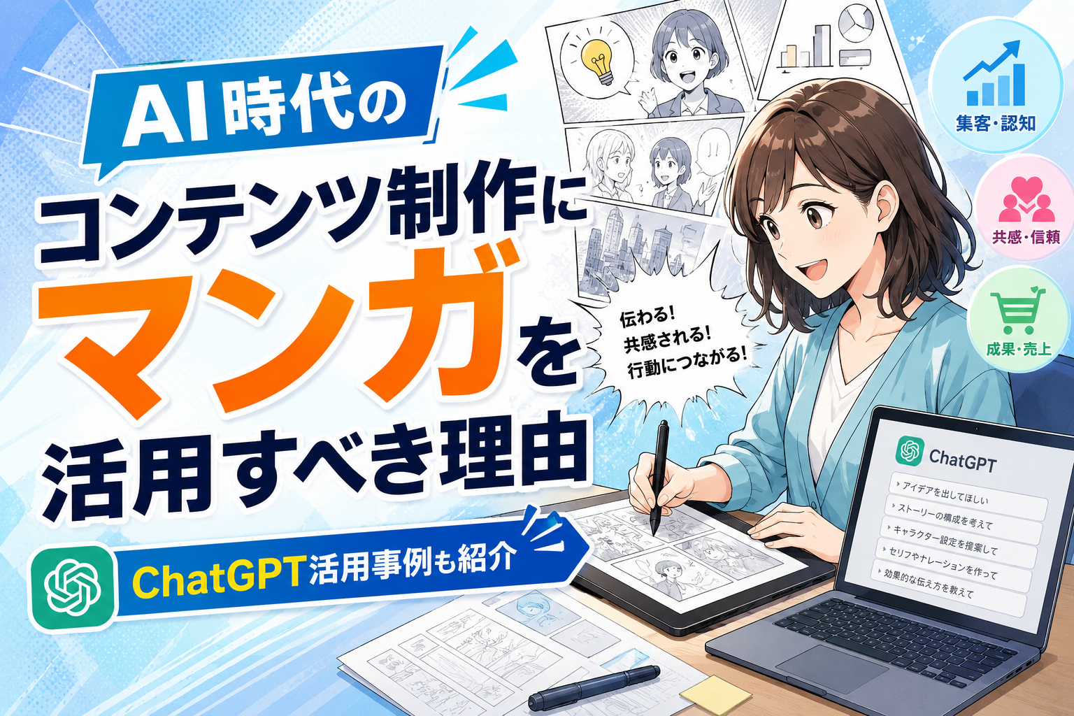 AI時代のコンテンツ制作にマンガを活用すべき理由|ChatGPT活用事例も紹介